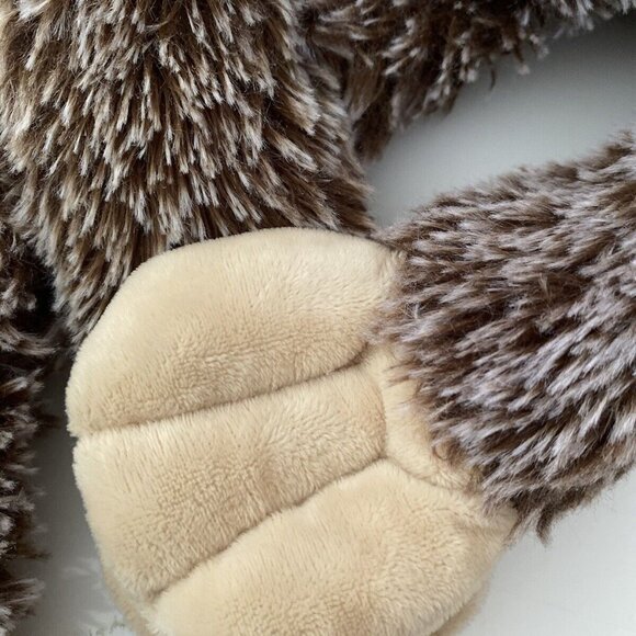 Vintage Pier One 1‎ Imports Brown Hanging Monkey Plush Poseable Animal 26" Bow - Picture 14 of 16